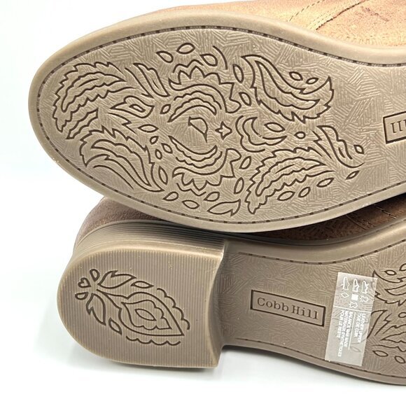 7.5W 7.5 WIDE‎ WIDTH Cobb Hill Womens Crosbie Brown Leather Ankle Boots Booties - Picture 9 of 14